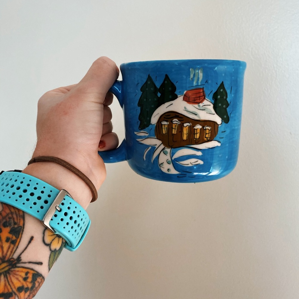 Winter Cabin mugs (2)